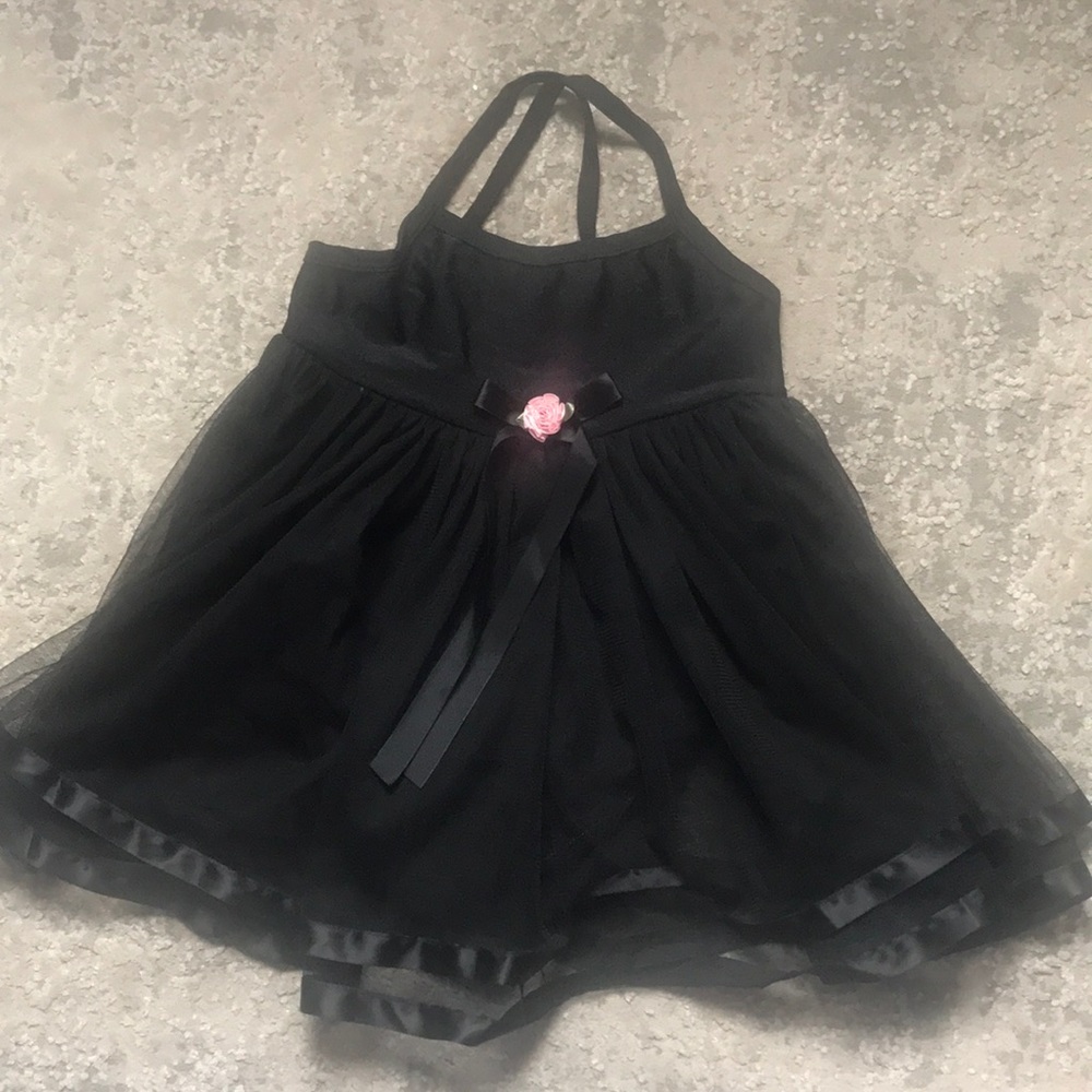 Black leotard dress